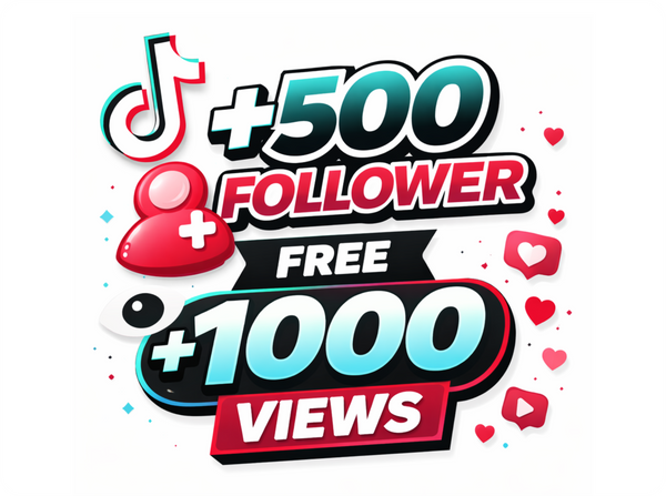 Tiktok Followers +500 Free 1K Views