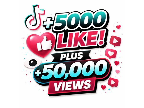 Tiktok Like 5000+ Free 50.000 Views