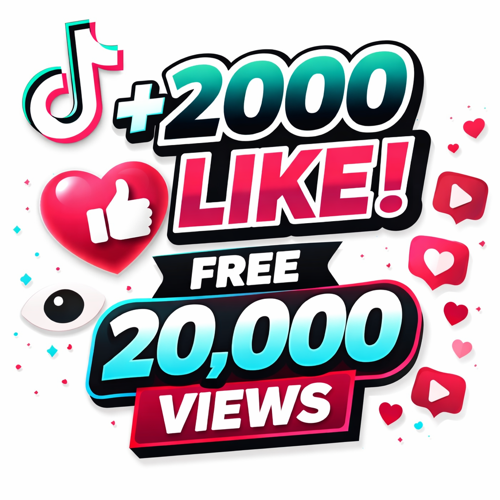 TikTok Likes Package (2,000) + 20K Views Bonus | Instant Start | Safe Growth