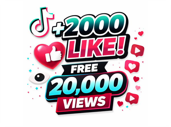 Tiktok Like 2000+ Free 40.000 Views